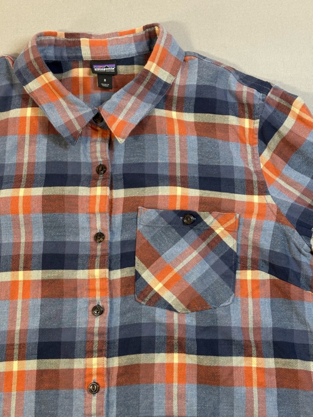 Patagonia Heywood Flannel Shirt, Button Up, Organic Cotton - Womens 8 - Picture 3 of 15